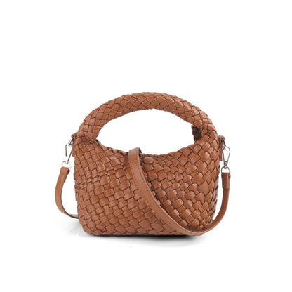 eybag Women Woven Bags PU Leather Messenger Bag Mini Macaron Colors Handbag Summer Holiday Women's Bag