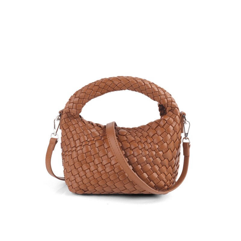 eybag Women Woven Bags PU Leather Messenger Bag Mini Macaron Colors Handbag Summer Holiday Women's Bag