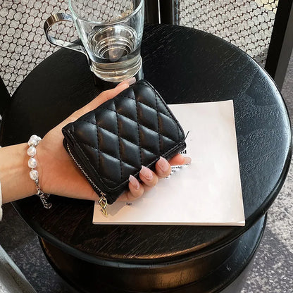 eybag New Fashion Cute Ladies Three Fold Small Wallets Leisure Travel Coin Purses Women PU Leather Multi Card Wallet