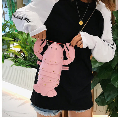 eybag Novelty Purses and Handbags Luxury Designer Shoulder Bags Lobster Creative Shoulder Bag Purse Clutch Kawaii Chain Crossbody Bags