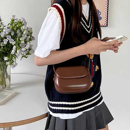 eybag 2024 Flap Crossbody Bags Women Mini PU Leather Shoulder Purses and Handbags for Girls Ladies Phone Simple Solid Designer Bag