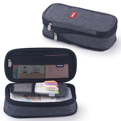 eybag Angoo Multifunctional Cosmetic Bag Macaroon Big Capacity Double-layer Canvas Pencil Case Travel Storage Pouch School Supplies