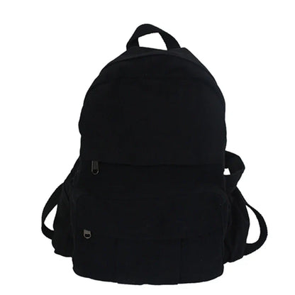 eybag Vintage Casual Backpack Women Travel Bag Fashion Canvas High Capacity Solid Women's Backpack Student Zipper School Bag Unisex