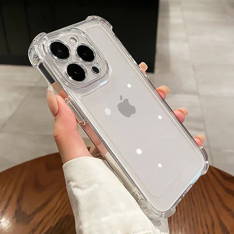 eybag Luxury Clear Shockproof Phone Case For iPhone 11 12 13 14 15 Pro Max Plus Transparent Bumper Cases Cover