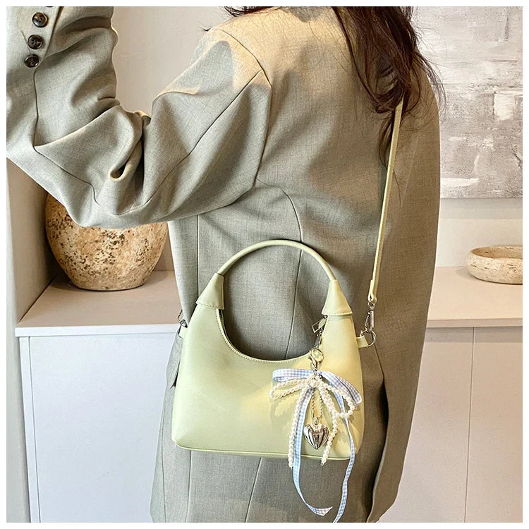 eybag Design Pu Leather Korean Fashion Women Handbags And Purses 2024 Y2K Female Retro Solid Color Crossbody Bags Shoulder Bags