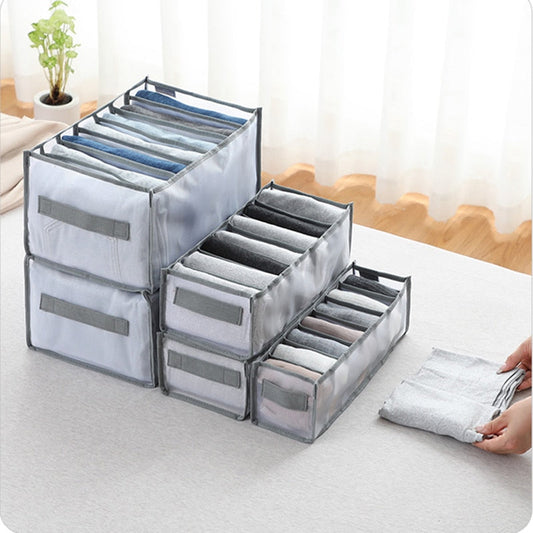 eybag Wardrobe organizer Jeans storage boxes Closet Organizer Foldable Underwear Organizers Pants Storage Dividers Drawer Organizer