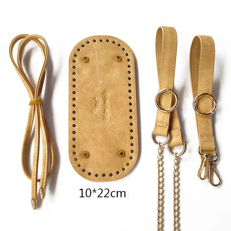 eybag 7pc Set Handmade Bag Bottom Flap Cover Hardware For Bags DIY HandBag Shloulder Straps For Knitting Bags Handbag Crossbody Bags