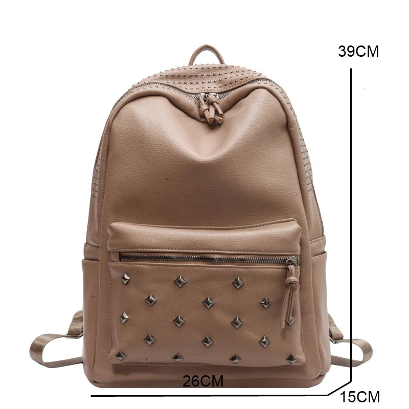 eybag New Rock Style Women Backpack Big Capacity Fashion Bags for Girls High Quality Rivet Design Bagpack Mochila Feminina