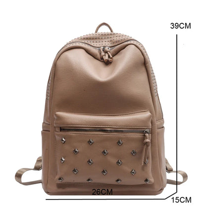 eybag New Rock Style Women Backpack Big Capacity Fashion Bags for Girls High Quality Rivet Design Bagpack Mochila Feminina