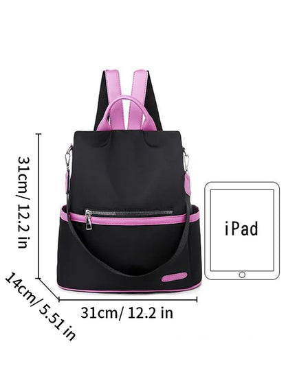 eybag Oxford Fabric Backpack Large Capacity Multi-Layer Storage Solid Color and Fashion Backpacks for Women