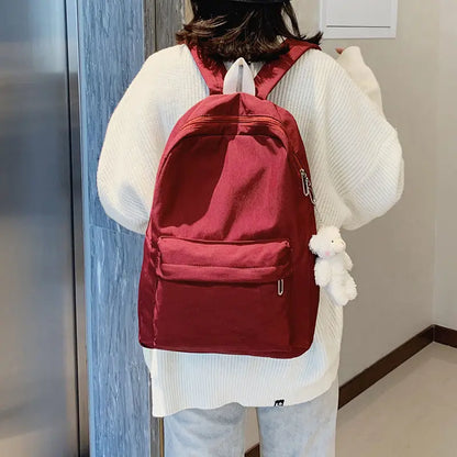 eybag Girls' Schoolbag New Simple Korean Version High School Student Backpack School Versatile Casual Computer Bag