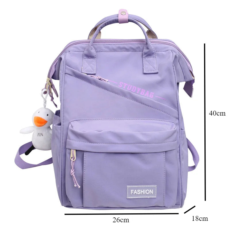 eybag Women Shoulders Backpack Korean Teen Girls Cute Backpack Fashion Casual Large Capacity Travel Backpack Campus Students Schoolbag