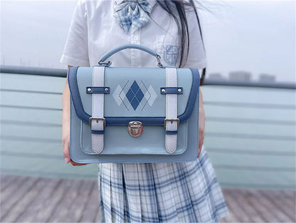 eybag Japanese Preppy Style Woman Bag Kawaii Girls Student Cosplay Jk Uniform  Diamond Metal Backpack Handbag Zipper Schoolbag