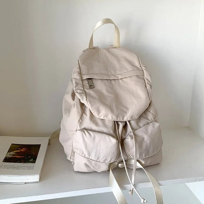 eybag Preppy Style Pleated Women Backpack Korean Niche DesignTravel Women Backpacks Y2k Girls School Bag Causal Women‘s Backpack