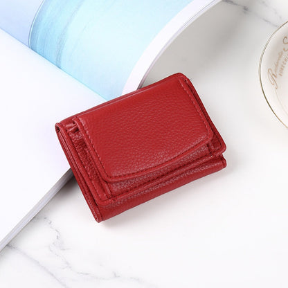 eybag New Women PU Leather Purses Female Cowhide Wallets Lady Small Coin Pocket Rfid Card Holder Mini Money Bag Portable Clutch