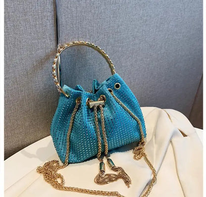 eybag Designer Chain Rhinestone Bucket Bags Totes Handbag Purses Women Shoulder Crossbody Bags New Evening Clutch Bag