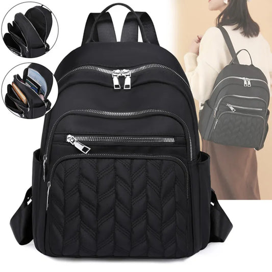 eybag Casual Oxford Backpack Women Waterproof School Bag Quality Ladies Travel Bag Solid Color Multiple Pockets Backpack Female