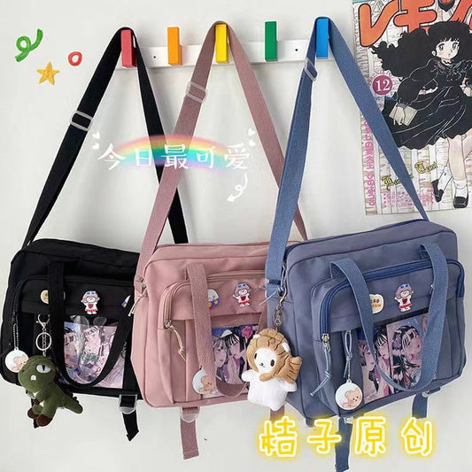 eybag Japanese High School Girls JK Bag Transparent Handbags Book Bag Satchels Shoulder Bag Itabag Big Crossbody Bags Women Ita bag