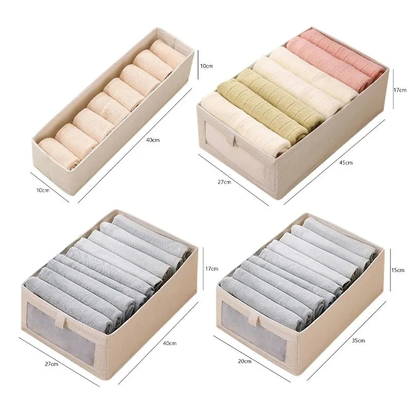 eybag Visible Wardrobe Storage Organizers Cabinet Drawer Clothes Storage Box for T-Shirts Jeans Underwear Pants Organizer Box