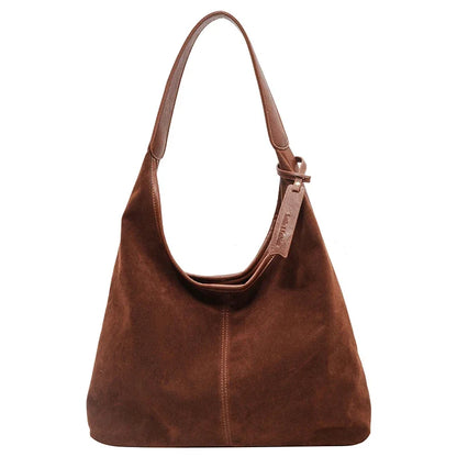 Lkblock Leisure Retro Suede Suede Bag New Women's Bag Autumn  Winter Versatile One Shoulder Bucket Bag Main Femme