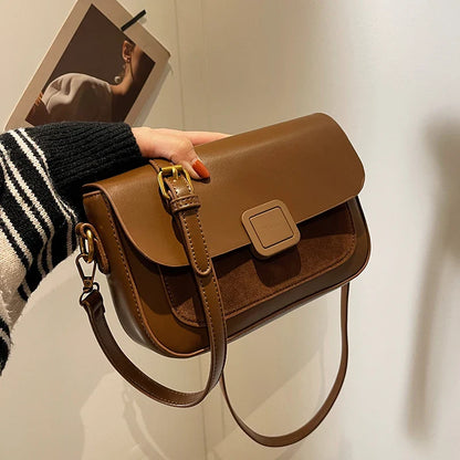 eybag Small Square Suede Bag For Women Winter New Women's Handbag Single Shoulder Crossbody Bags