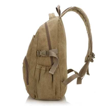 eybag New Cotton Canvas Backpack Male Korean Version of Large Capacity Student Bag Female Retro Casual Outdoor Travel Backpack