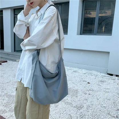 eybag Women Bag Canvas Student Black Ins Versatile VB Fashion Messenger Japanese Harajuku Single Shoulder