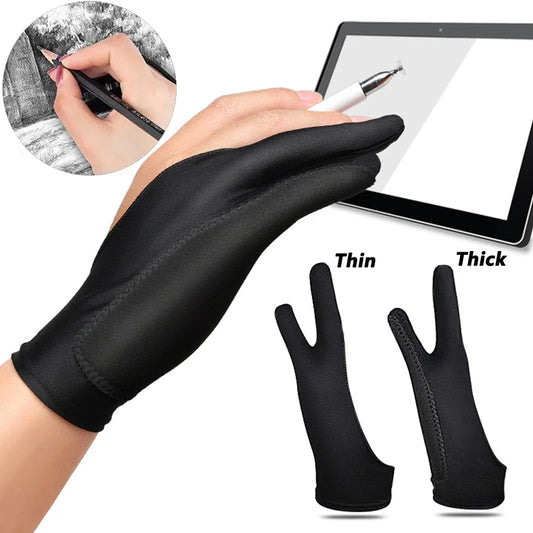 eybag Two-Fingers Anti-Fouling Drawing Gloves Elastic Table Digital Board Screen Draw Accessories For Arists Painting Art Supplies