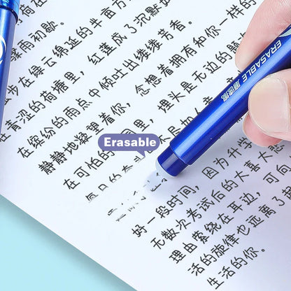 eybag Erasable Gel Pens Set, 0.5mm Fine Point, Blue, Black Ballpoint Pen for Writing, Stationery, Office, School Supplies