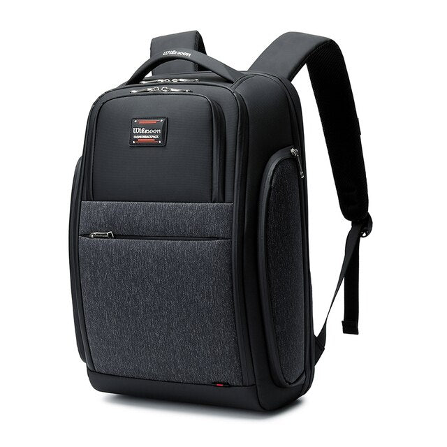 eybag New Fashion Water Resistant Business Backpack For Men Travel Notebook Laptop Backpack Bags USB Charger Male Mochila