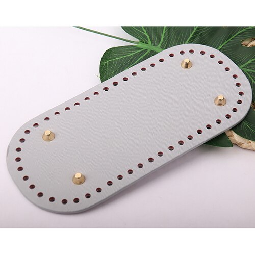 eybag 10x22/12x25cm Long Oval Bottom For Knitted  PU Leather Bag Accessories Handmade Bottom With Holes Crochetbag Base Wholesale