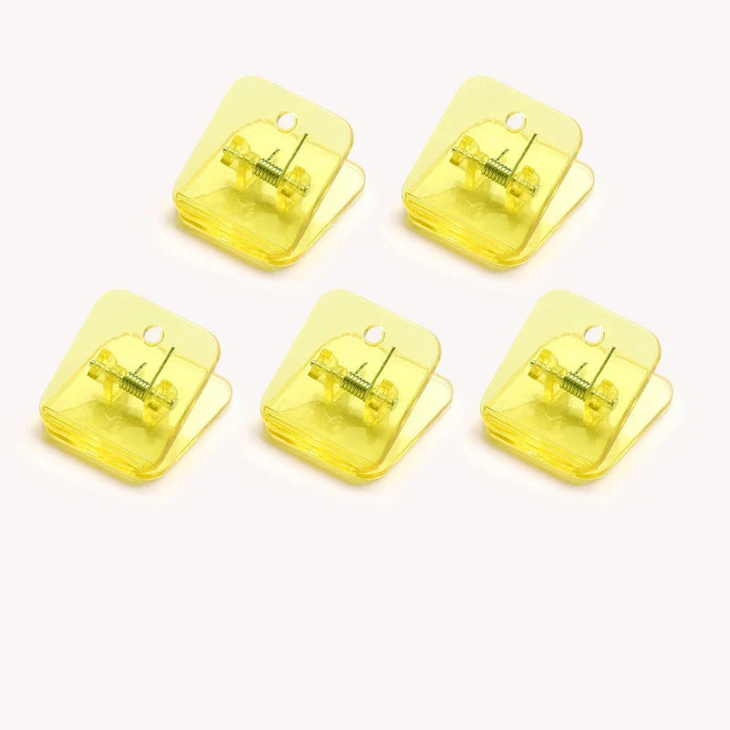 eybag 5pcs Candy Paper Clips Transparent Bookmarks Kawaii File Documents Binder Clips Notebook Index Page Holder Tickets Clamps Office