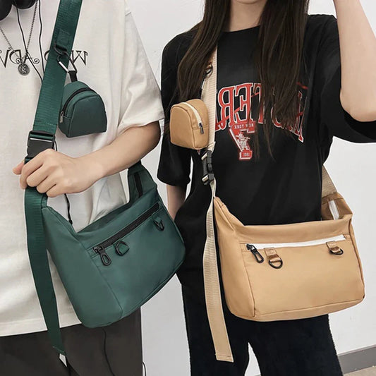 eybag Crossbody Bags Unisex Shoulder Bags Casual Solid Color INS Fashion Composite Bags for Women Men Couple Messenger Bag