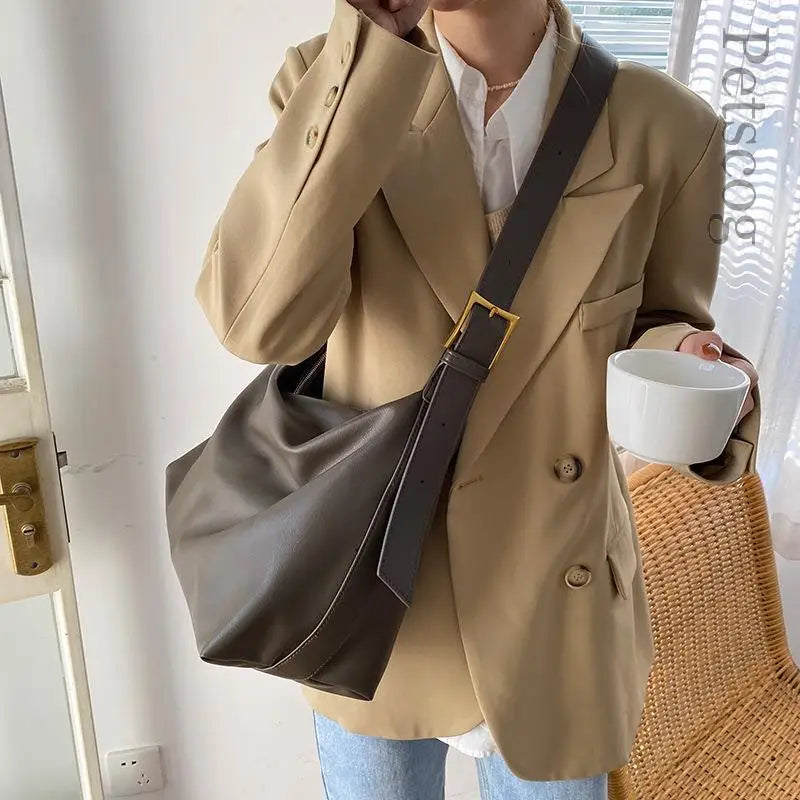 eybag Casual Women Shoulder Bags PU Leather Shopper Bag Female Large Capacity Messenger Bags Soft Crossbody Handbags Bolsos Feminina