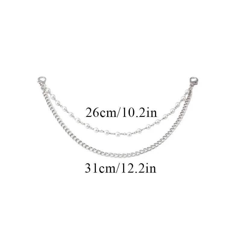 eybag Multi-layer Metal Bag Chain Decor For Handbag Decorative Chain Exquisite Halloween DIY Purse Chain Replacement Bag Accessories