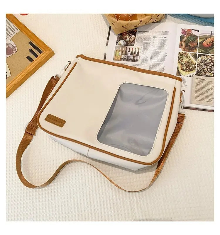 eybag Harajuku Women Ita Bags 2024 Fashion Daily Students Nylon Crossbody Shoulder Bags Transparent Commute Bolso Mujer