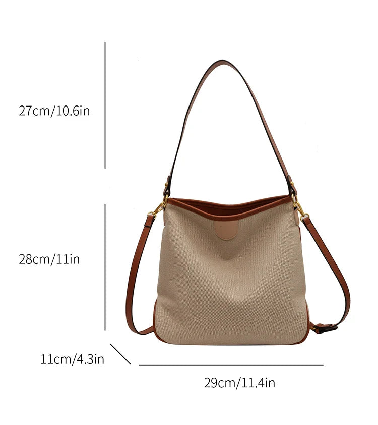 eybag Large capacity Women's Bag Canvas Luxury Design handbags shoulder crossbody Bucket bags for women Travel Shopping tote purse