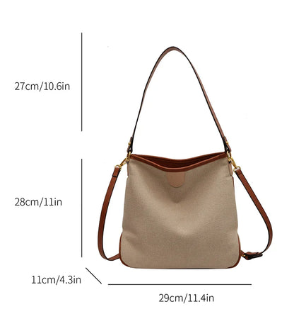 eybag Large capacity Women's Bag Canvas Luxury Design handbags shoulder crossbody Bucket bags for women Travel Shopping tote purse