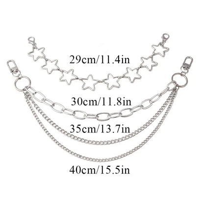 eybag Multi-layer Metal Bag Chain Decor For Handbag Decorative Chain Exquisite Halloween DIY Purse Chain Replacement Bag Accessories