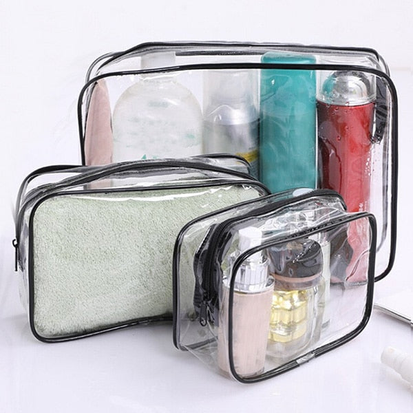 eybag Travel Transparent Cosmetic Bag PVC Women Zipper Clear Makeup Bags Beauty Case Make Up Organizer Storage Bath Toiletry Wash Bag