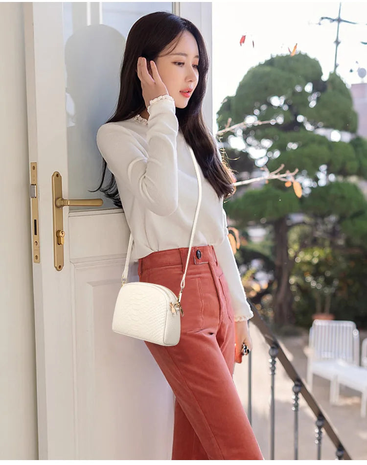 Lkblock New Genuine leather Women  shoulder bag for women's bag handbag Vintage Women's Bag Large Top Layer cowhide Shoulder bag