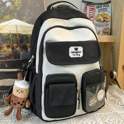 eybag Fashion Girls Cute Design Bookbag Student Kawaii Shoulder Bag Travel Rucksack Women Laptop Mochila Teens Schoolbag Backpack