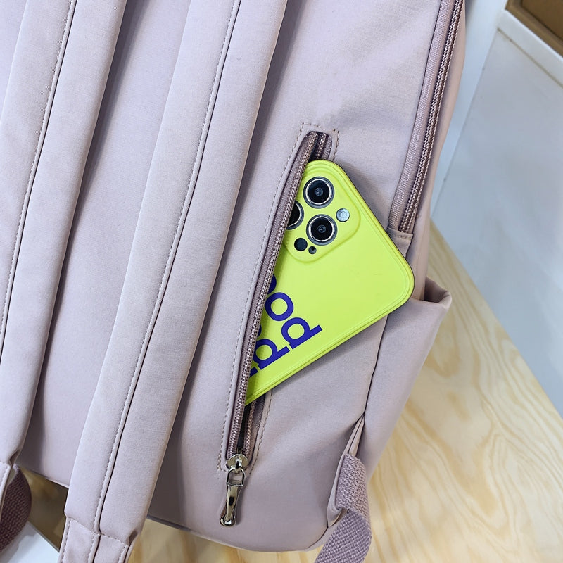 eybag New Solid Color Women Laptop Backpack Female Multi-pocket Travel Bag Schoolbag for Teenage Girl Boy Book Knapsack Mochila