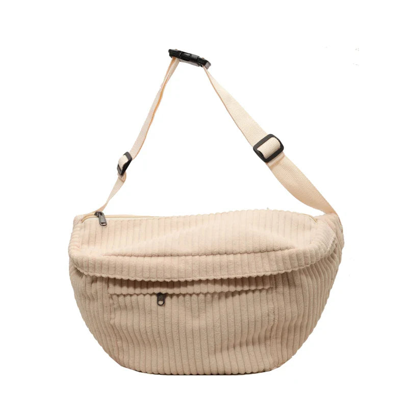 eybag Fashion Oversize Big Chest Bags For Women 2024 Female Chest Handbag And Purses Corduroy Large Capacity Crossbody Bag Waist Packs