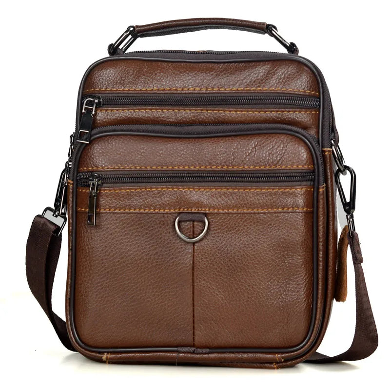 eybag Brown Fashion Men Messenger Bags Genuine Leather Handbags for Man Luxury Brand Male Crossbody Bag for Mini Pad Boy Shoulder Bag