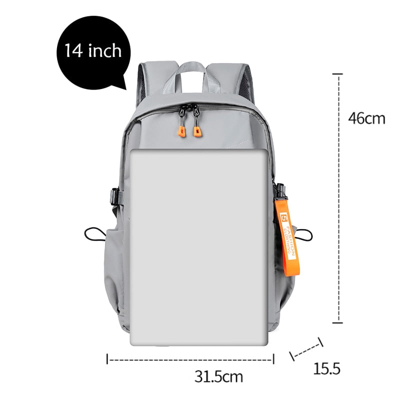 eybag Men's Waterproof Backpack Simple Solid Urban Man USB Backpacks for Men Lightweight Commuter Laptop Backpack Trend School Bag