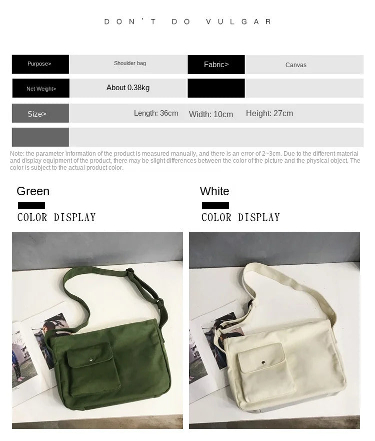 eybag Art Design Canvas Bags For Women Large Capacity Simple Crossbody Bags School Bags For Teenage Girls Shoulder Bag Handbags Bolso