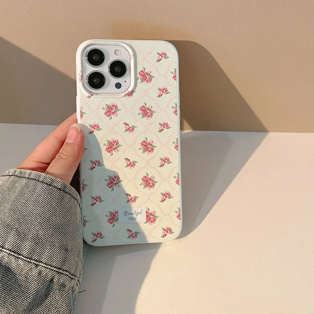 eybag INS Beautiful Flowers Phone Case For iPhone 15 14 13 12 11 Pro Max XS X XR 7 8 Plus SE2022 Soft Silicone Bumper Protective Cover