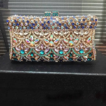 eybag Women Rhinestones Clutch Purse Red Minaudiere Bag For Party Wedding Crystal Evening Bags Handbag Bridal Clutches Bag Lady