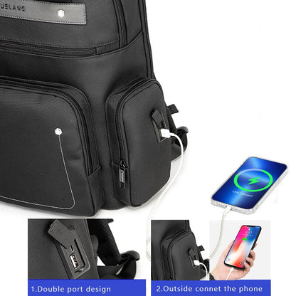 eybag Men School Backpack Black Oxford Bagpack Women USB Charge  Rucksack Casual Lady Travel Backpacks Korean Back Pack Mochila